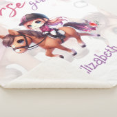 Persoonlijke Dressuur Ruiter Paard Meisje Sherpa Deken (3/4)