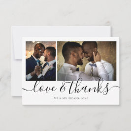 Persoonlijke drie foto-liefhebbers en bedankt kaart