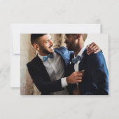 Persoonlijke drie foto-liefhebbers en bedankt kaart (Achterkant)