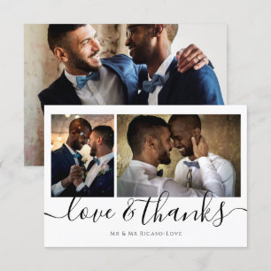 Persoonlijke drie foto-liefhebbers en bedankt kaart