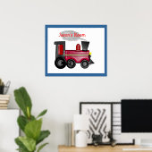 Persoonlijke driedimensionale trein kunst poster (Thuiskantoor)