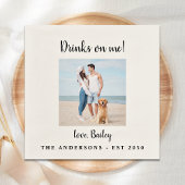 Persoonlijke Drinken op mijn hond Foto Pet Wedding Servet