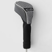 Persoonlijke Driver Hoes, Witte Golf Headcover (Schuin)
