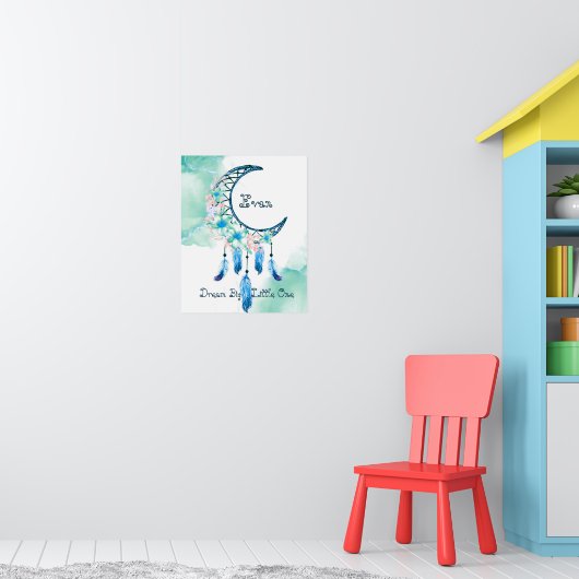 Persoonlijke dromenvanger voor kinderen poster (Kinderkamer 1)