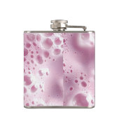 Persoonlijke Dromerige Pastel Roze Bubbel Heupfles (Achterkant)