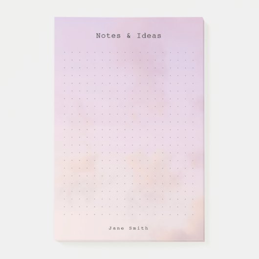 Persoonlijke dromerige wolken, pastel esthetische post-it® notes (Voorkant)