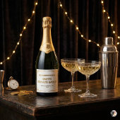 Persoonlijke Droogleggingstijdperk Speakeasy Privé Sparkling Wijnetiket
