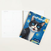 Persoonlijke Droommaan Kat Starnacht Planner (Display)