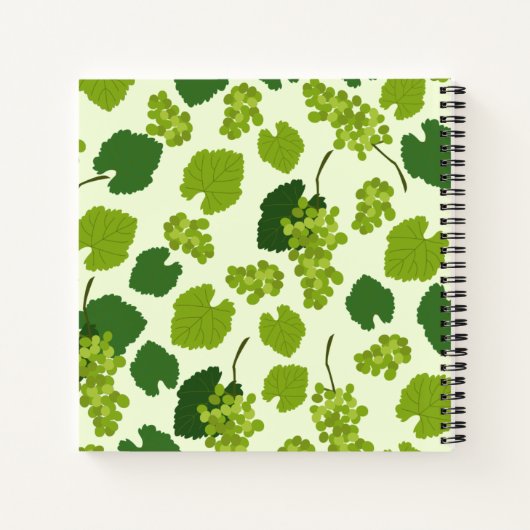 Persoonlijke druiven en bladeren Recipe Blank Cook Notitieboek (Achterkant)