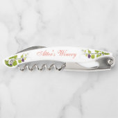 "Persoonlijke" druiven op de wijn Kurkentrekker (Achterkant)