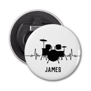 Persoonlijke drummer button flesopener