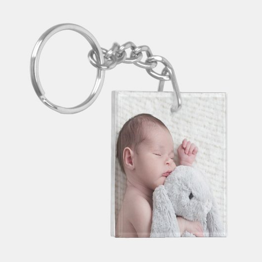 Persoonlijke dubbelzijdige foto-Sleutelhanger van  Sleutelhanger (Voorkant Links)