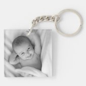 Persoonlijke dubbelzijdige foto-Sleutelhanger van  Sleutelhanger (Achterkant)