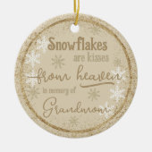 Persoonlijke dubbelzijdige Memory Snowflake Foto Keramisch Ornament (Voorkant)