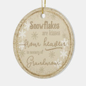Persoonlijke dubbelzijdige Memory Snowflake Foto Keramisch Ornament (Links)