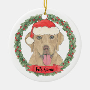 Persoonlijke Dudley Labrador Keramisch Ornament