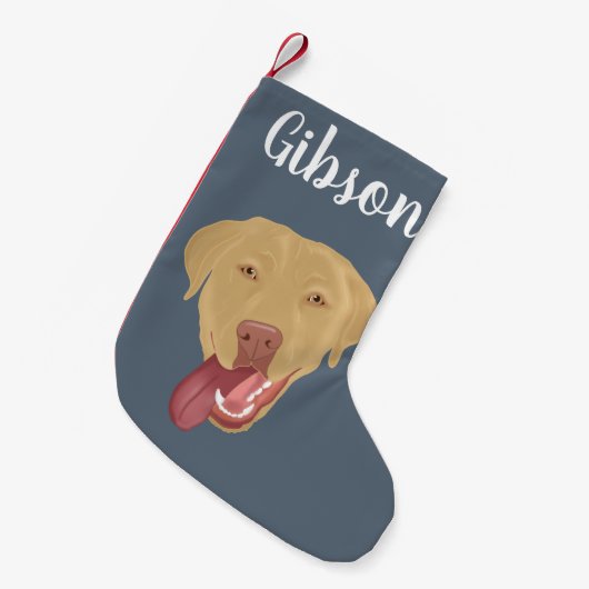 Persoonlijke Dudley Labrador Kerstmis Kleine Kerstsok (Voorkant (Hangend))