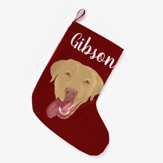 Persoonlijke Dudley Labrador Kleine Kerstsok (Voorkant (Hangend))