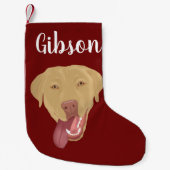 Persoonlijke Dudley Labrador Kleine Kerstsok (Voorkant)