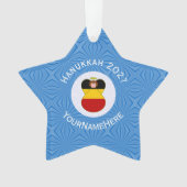 Persoonlijke Duitse Engel Hanukkah Vlag Ornament (voorkant)