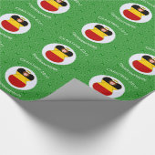 Persoonlijke Duitse engel kerst vlag Cadeaupapier (Hoek)