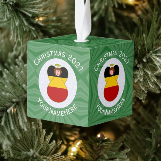Persoonlijke Duitse engel kerst vlag Decoratie (Boom)