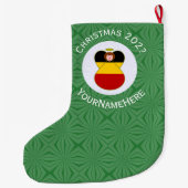 Persoonlijke Duitse engel kerst vlag Grote Kerstsok (Achterkant)