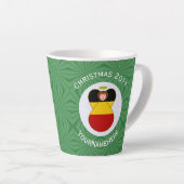 Persoonlijke Duitse engel kerst vlag Latte Mok (Rechterhoek)