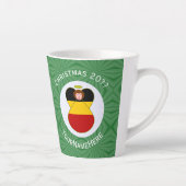 Persoonlijke Duitse engel kerst vlag Latte Mok (Rechts)