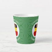 Persoonlijke Duitse engel kerst vlag Latte Mok (Voorkant)