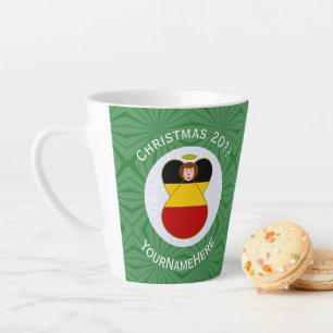 Persoonlijke Duitse engel kerst vlag Latte Mok