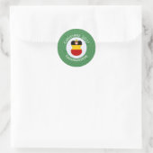 Persoonlijke Duitse engel kerst vlag Ronde Sticker (Tas)