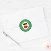 Persoonlijke Duitse engel kerst vlag Ronde Sticker (Envelop)