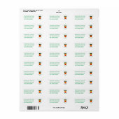 Persoonlijke Duitse engel Kerstmis vlag Etiket (Full Sheet)