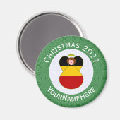 Persoonlijke Duitse engel Kerstmis vlag Magneet (Voorkant / Achterkant)