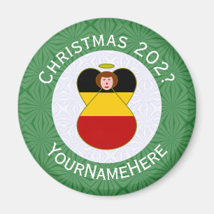 Persoonlijke Duitse engel Kerstmis vlag  Magneet