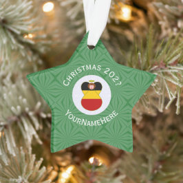Persoonlijke Duitse engel Kerstmis vlag Ornament