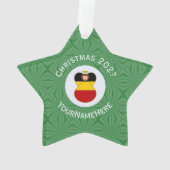Persoonlijke Duitse engel Kerstmis vlag Ornament (achterkant)