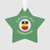 Persoonlijke Duitse engel Kerstmis vlag Ornament (voorkant)