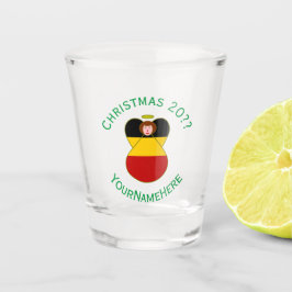 Persoonlijke Duitse engel Kerstmis vlag Shot Glas
