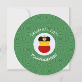 Persoonlijke Duitse engel vlag Kerstmis Kaart
