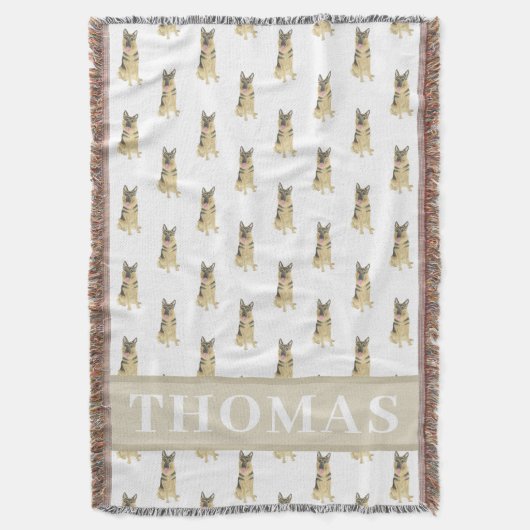 Persoonlijke Duitse Herder Deken (Voorkant Verticaal)