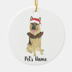 Persoonlijke Duitse herder Keramisch Ornament