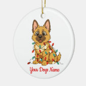 Persoonlijke Duitse Herder Kerst Ornament (Links)