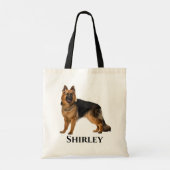 Persoonlijke Duitse Herder Tote Bag (Achterkant)