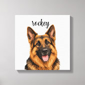 Persoonlijke Duitse Herdershond Canvasprint Canvas Afdruk (Voorkant)