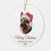 Persoonlijke Duitse Herdershond Kerst  Keramisch Ornament (Links)