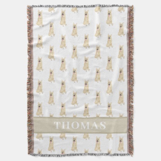 Persoonlijke Duitse Herdershond (Zwart & Lichtbrui Deken (Voorkant Verticaal)