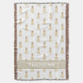 Persoonlijke Duitse Herdershond (zwart & rood)  Deken (Voorkant Verticaal)