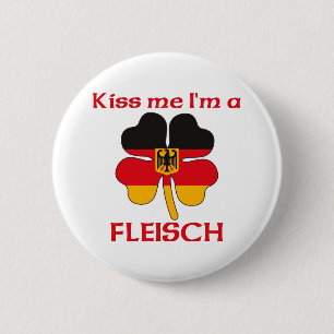Persoonlijke Duitse Kus Ik ben Fleisch Ronde Button 5,7 Cm